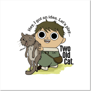 Let_s play _quot_Two Old Cat_quot_ - Greg from Over the Garden Wall Posters and Art